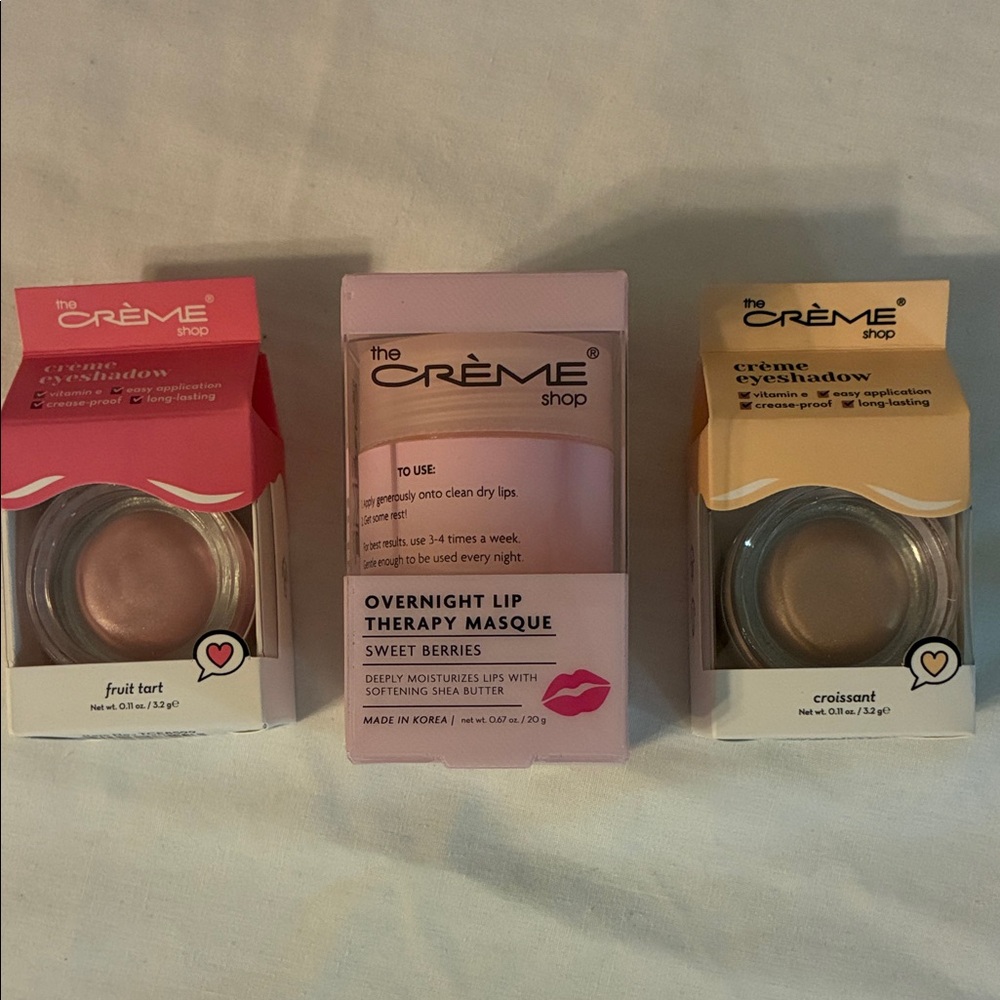 Crème Lip therapy masque & 2 Crème eyeshadows